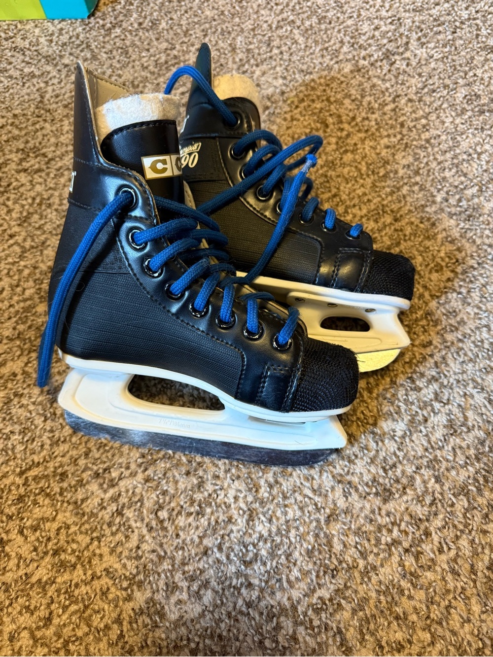 CCM Youth Black and Blue Ice Hockey Skates